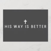 His Way Is Better Christian Jesus Faith Gift Kaart (Voorkant)