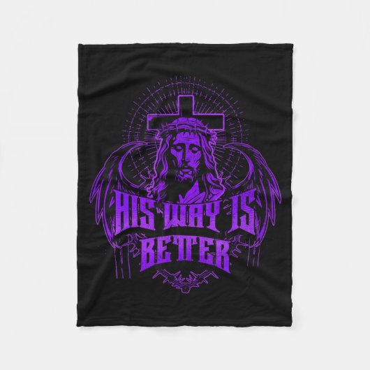 His Way Is Better - Jesus Streetwear  Fleece Deken (Voorkant)