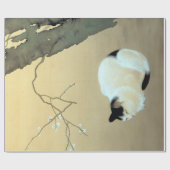 Hishida Shunso Cat en Plum Blossom Cadeaupapier (Vlak)