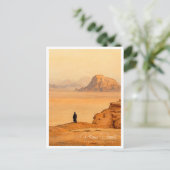 Hisma Desert NEOM Saudi Arabia Retro Reizen Feestdagenkaart (Staand voorkant)