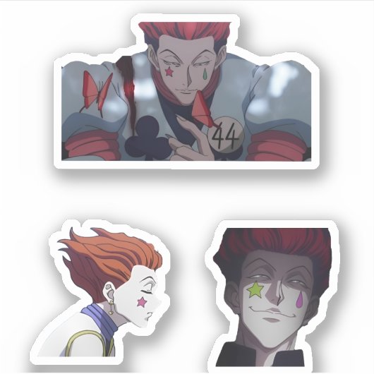 hisoka hunter x hunter animter sticker pack (Voorkant)