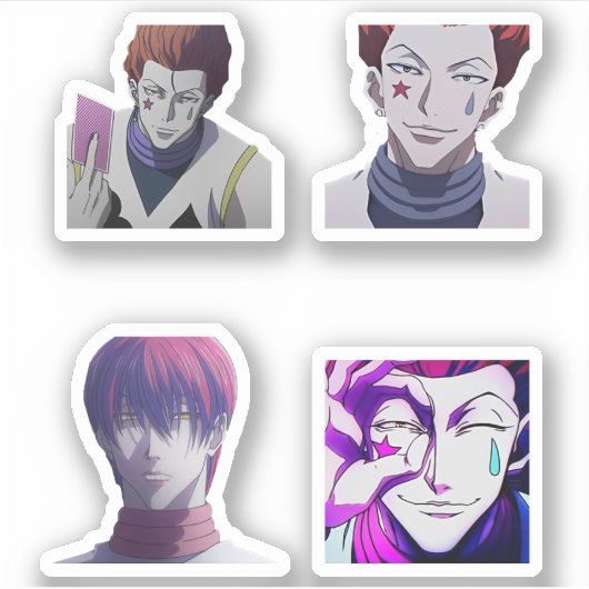 hisoka hunter x hunter animter sticker pack (Voorkant)