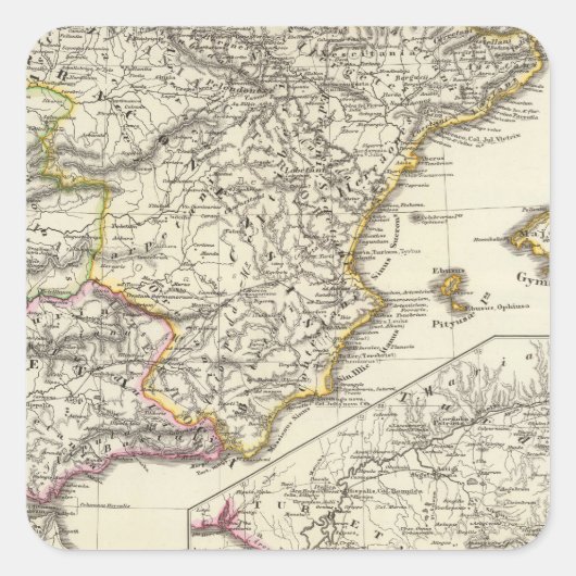 Hispania 2 vierkante sticker (Voorkant)