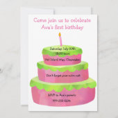 Hispanic Baby Girl Dachshund Party Invitation Kaart (Achterkant)