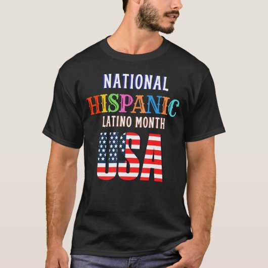 Hispanic Ceremony Maand Prideful Latijn Ami T-shirt (Voorkant)