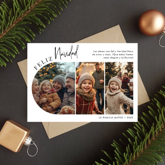 Hispanic Christmas Feliz Navidad Arch Foto Feestdagenkaart