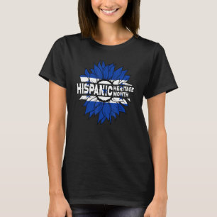 Hispanic Erfgoed Maand Honduras Vlag Zonnebloem Pr T-shirt