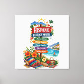 Hispanic Erfgoed Maand Kust Viering Canvas Afdruk (Voorkant)