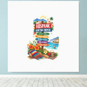 Hispanic Erfgoed Maand Kust Viering Canvas Afdruk (Insitu (Houten vloer))