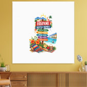 Hispanic Erfgoed Maand Kust Viering Canvas Afdruk (Insitu (Woonkamer))