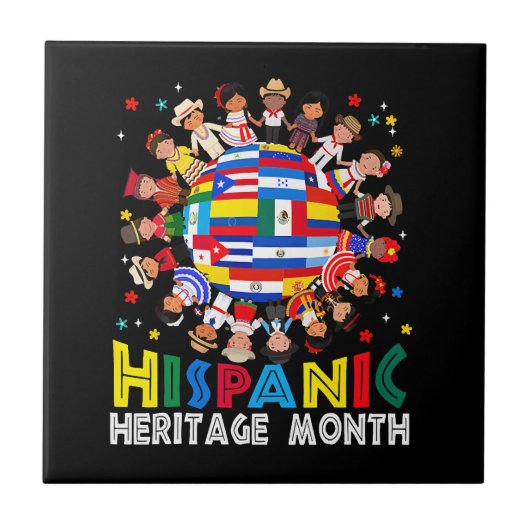 Hispanic Erfgoed Maand Tegeltje (Voorkant)