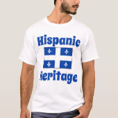 Hispanic Erfgoed Quebec T-shirt (Voorkant)