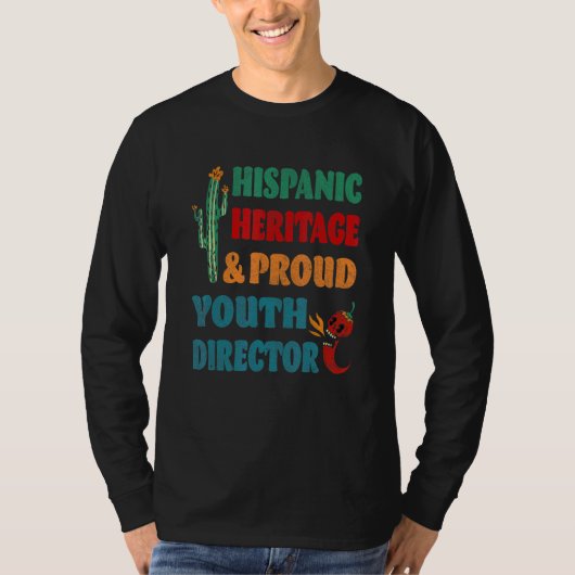 Hispanic Erfgoed & Trots Jeugdregisseur T-shirt (Voorkant)