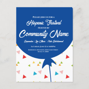 Hispanic Festival Heritage Month Flyer Briefkaart