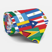 Hispanic Heritage Flag Stropdas Latijns-Amerikaans (Opgerold)