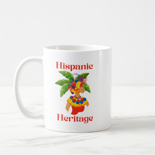 Hispanic Heritage Hispanic Vrouw Koffiemok (Links)