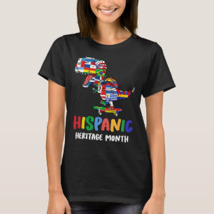 Hispanic Heritage Maand Dinosaurus Kinder Jongens  T-shirt