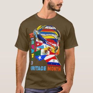 Hispanic Heritage Maand Latino Landen Vlaggen Pro T-shirt