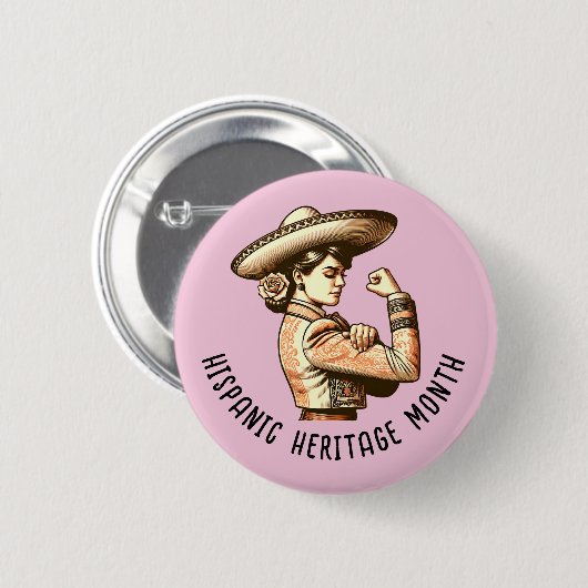 Hispanic Heritage-maand Ronde Button 5,7 Cm (Voorkant /achterkant)