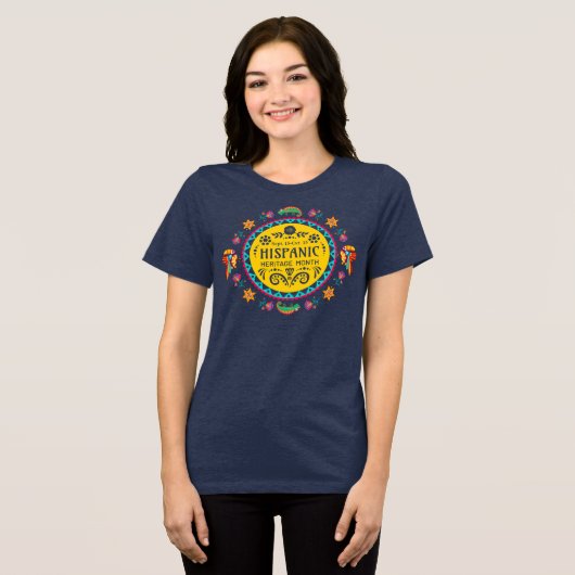 Hispanic Heritage-maand Tri-Blend Shirt (Voorkant volledig)