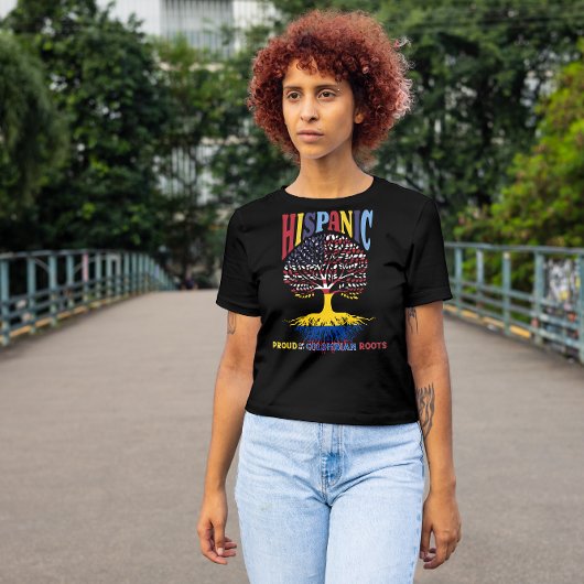 Hispanic Heritage Maand Trots Colombiaanse roots T-shirt