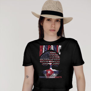 Hispanic Heritage Maand Trots op mijn Cubaanse roo T-shirt