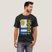 Hispanic Heritage Maand Viering Uruguayaanse vlag T-shirt (Voorkant volledig)