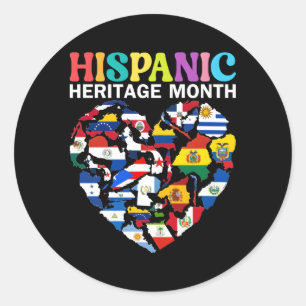 Hispanic Heritage Maand vlaggen van de Hispanic La Ronde Sticker