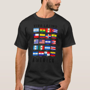 Hispanic Heritage Month 2022 Flag Viva Latinoameri T-shirt