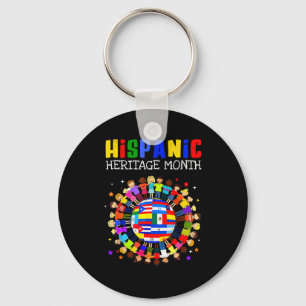 Hispanic Heritage Month Alle Latijnse Landen Jonge Sleutelhanger