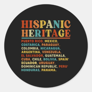 Hispanic Heritage Month Alle Latijnse landen Latin Ronde Sticker