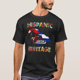 Hispanic Heritage Month Cuban Flag Cuba T-shirt