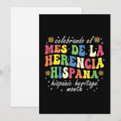 Hispanic Heritage Month de la Herencia Hispana Kaart (Voorkant / Achterkant)