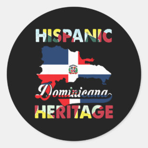 Hispanic Heritage Month Dominicaanse Republiek Vla Ronde Sticker