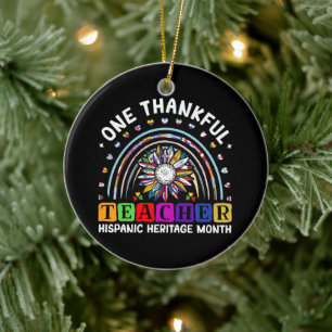 Hispanic Heritage Month Een dankbare leraar Latijn Keramisch Ornament