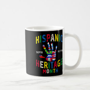 Hispanic Heritage Month handafdruk Latino-landen Koffiemok