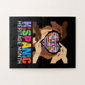 Hispanic Heritage Month handen hart Legpuzzel (Horizontaal)