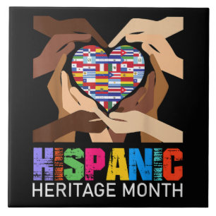 Hispanic Heritage Month handen hart Tegeltje
