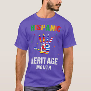 Hispanic Heritage Month Heart Hands Latino Countri T-shirt