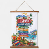 Hispanic Heritage Month Kustviering Hangend Wandkleed (Voorkant)