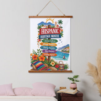 Hispanic Heritage Month Kustviering Hangend Wandkleed