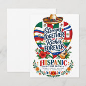 Hispanic Heritage Month Kustviering Kaart (Voorkant / Achterkant)
