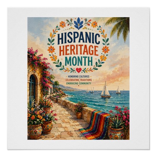 Hispanic Heritage Month Kustviering Perfect Poster (Voorkant)