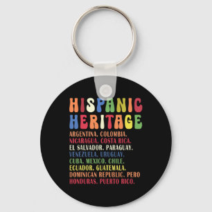Hispanic Heritage Month Landen Namen T-shirt Sleutelhanger