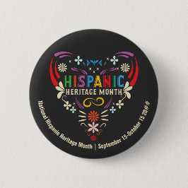 Hispanic Heritage Month Latino Amerikanen Ronde Button 5,7 Cm
