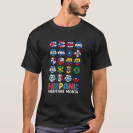 Hispanic Heritage Month Latino Countries Flags 202 T-shirt