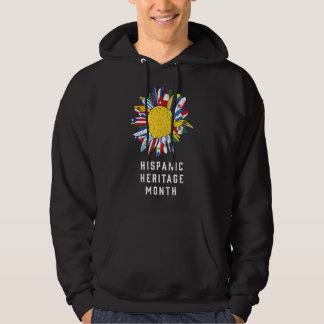 Hispanic Heritage Month Latino Countries Flags Ret Hoodie