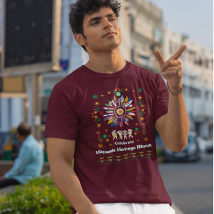 Hispanic Heritage Month Latino Flags Zonnebloem De T-shirt