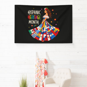 Hispanic Heritage Month Latino-landen vlaggen Spandoek