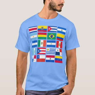 Hispanic Heritage Month Latino Vlag alle landen T-shirt